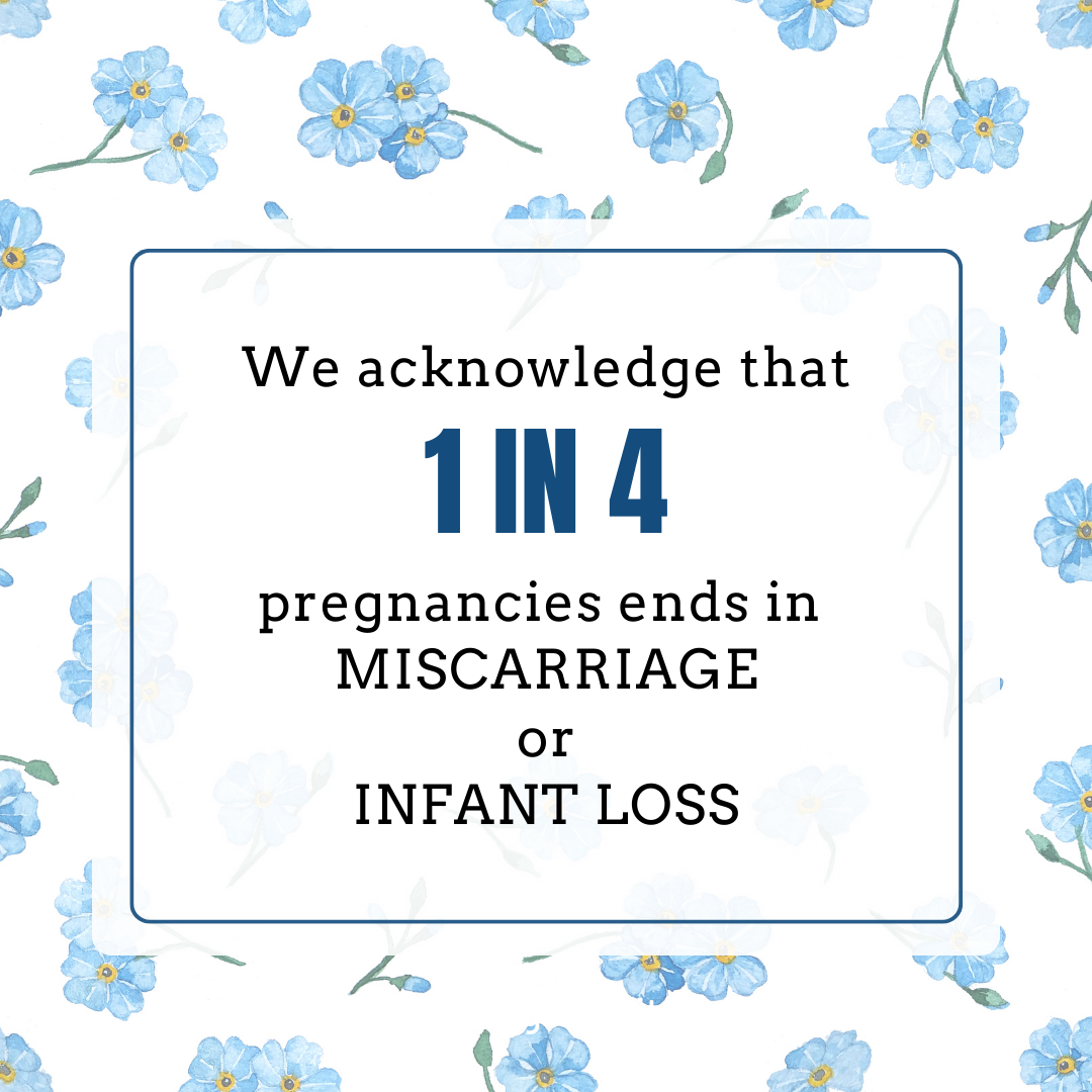 1 in 4 pregnancies end in miscarriage or infant loss